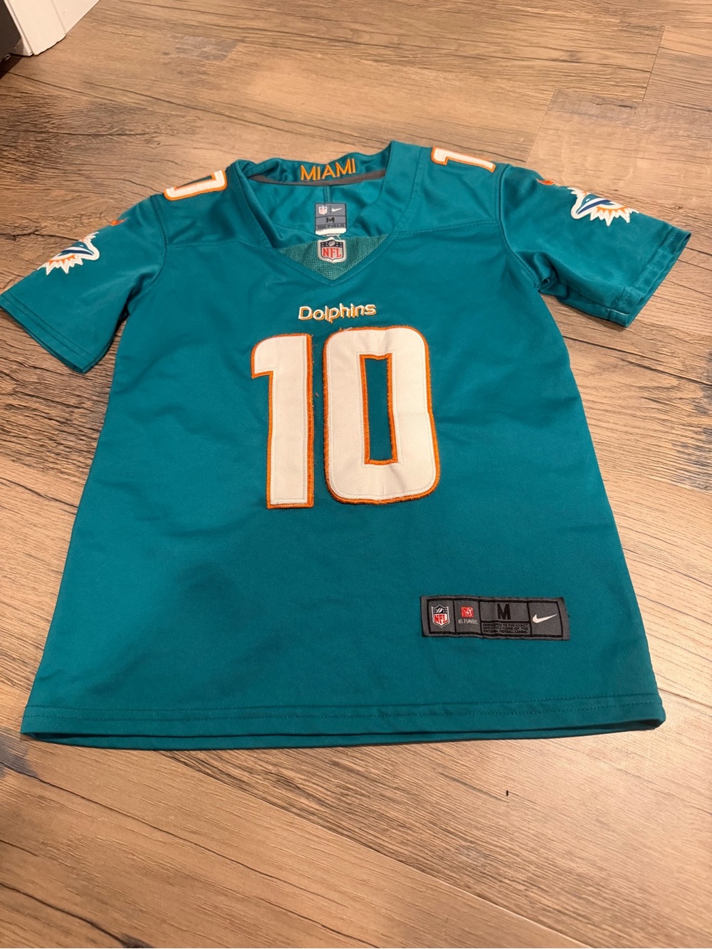 Nike Miami Tyreek Hill Dolphins Teal #10 Kids Football Jersey
